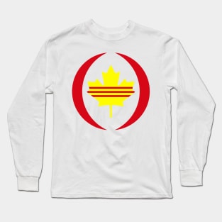 Canadian Vietnamese (South) Multinational Patriot Flag Long Sleeve T-Shirt